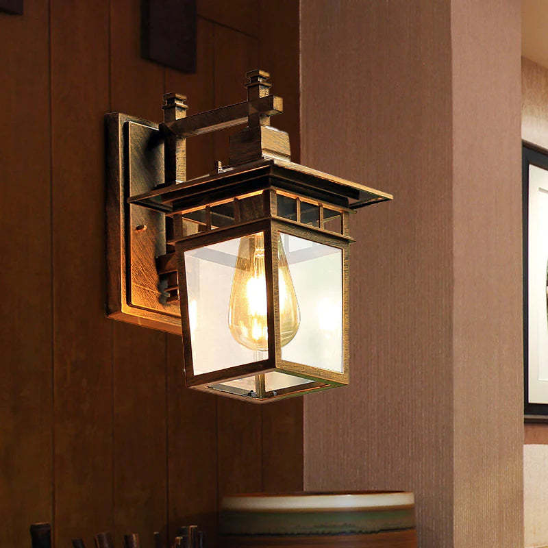 IP44 Waterproof Rustic Vintage Outdoor Lantern Wall Lights
