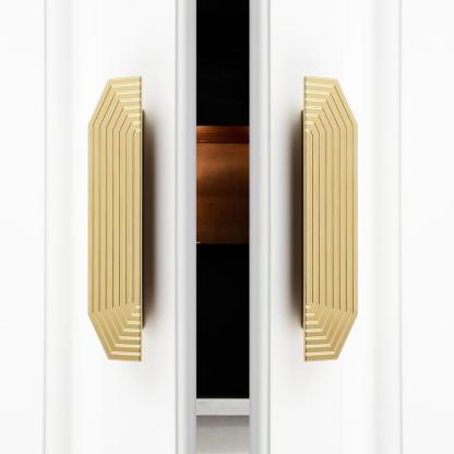 Unique Modern Semi-Circular Gold Kitchen Cabinet Door Handle