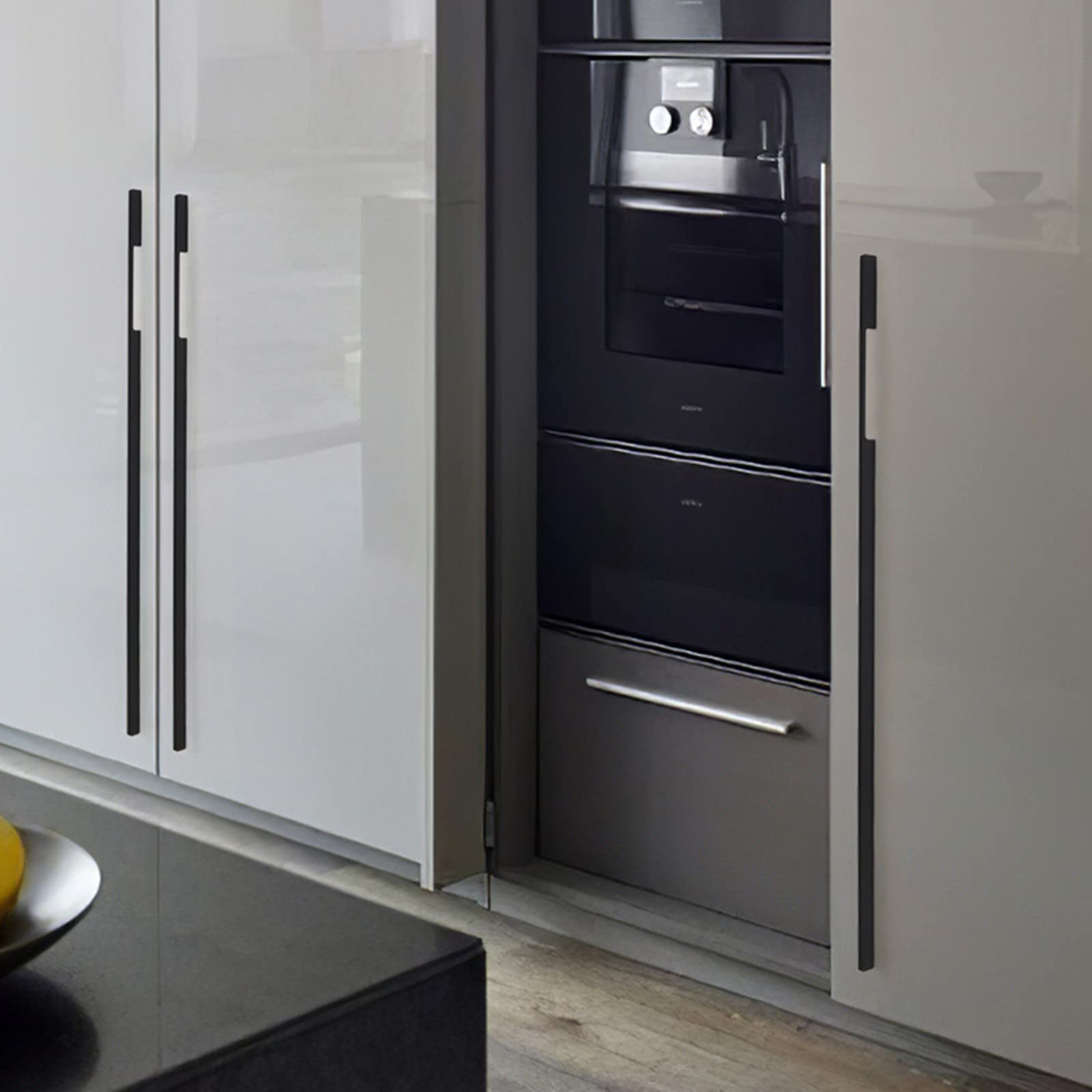 Solid Aluminum Alloy Modern Slimline Gold Cabinet and Drawer Handles