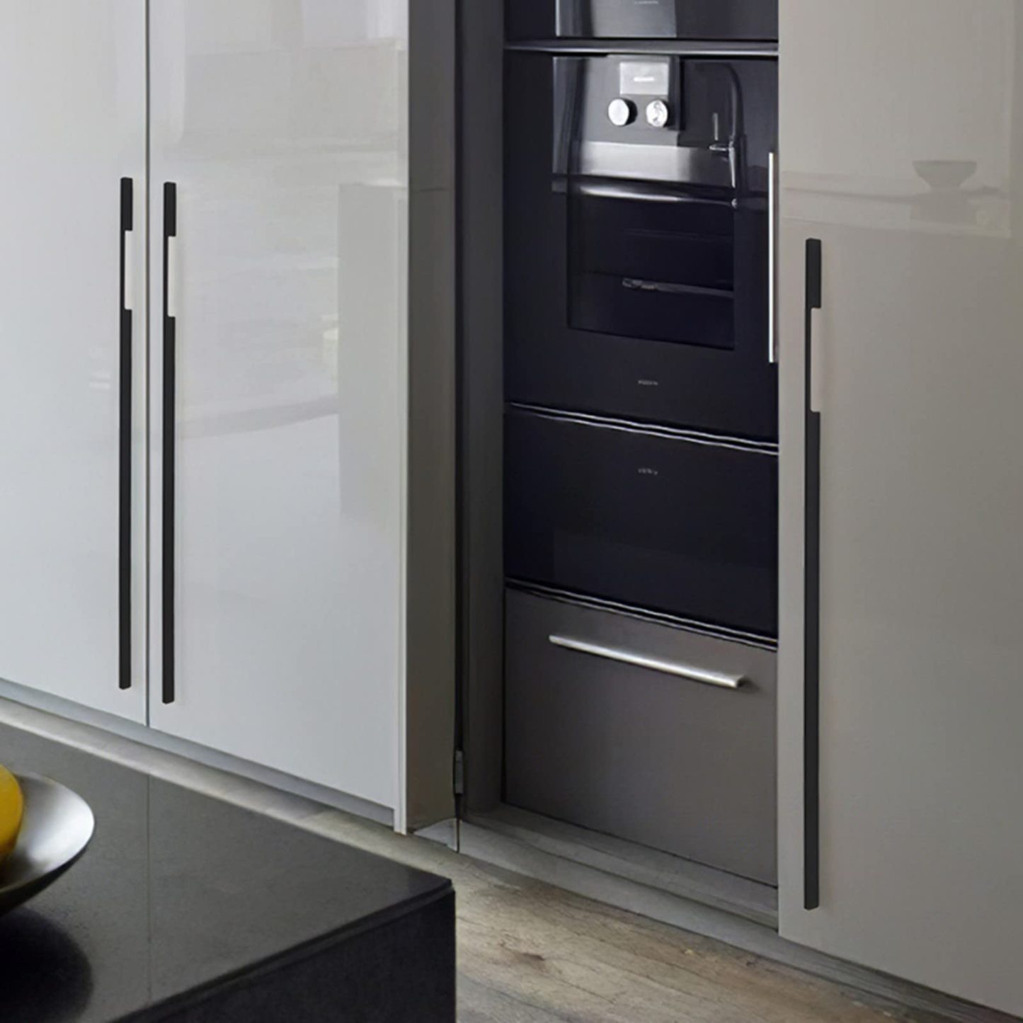 Solid Aluminum Alloy Modern Slimline Gold Cabinet and Drawer Handles