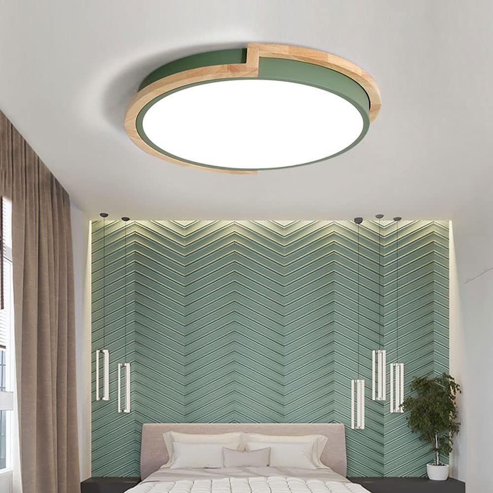 Nordic Wooden Bedroom LED Ceiling Light
