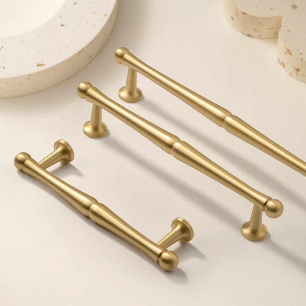 Classic French Brass Handle Hardware - how to install cabinet handles? 