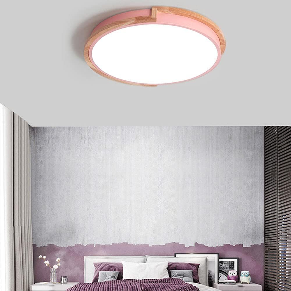 Nordic Wooden Bedroom LED Ceiling Light