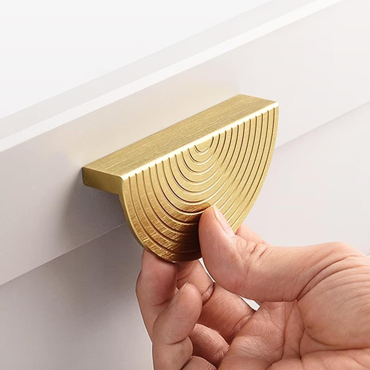 Unique Modern Semi-Circular Gold Kitchen Cabinet Door Handle