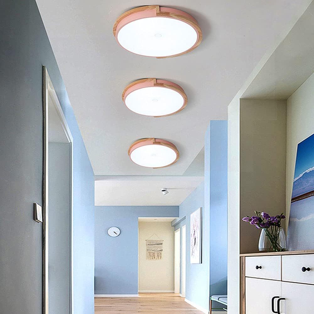 Nordic Wooden Bedroom LED Ceiling Light