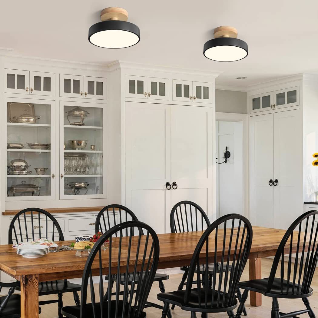 Simple Round Hallway Semi Flush LED Ceiling Lights