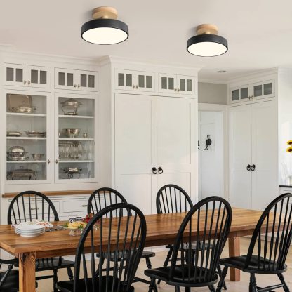 Simple Round Hallway Semi Flush LED Ceiling Lights