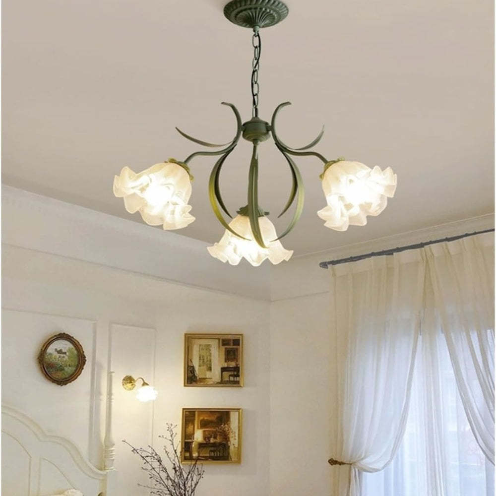 Pastoral Style Lily of the Valley Flower Chandelier -Homdiy