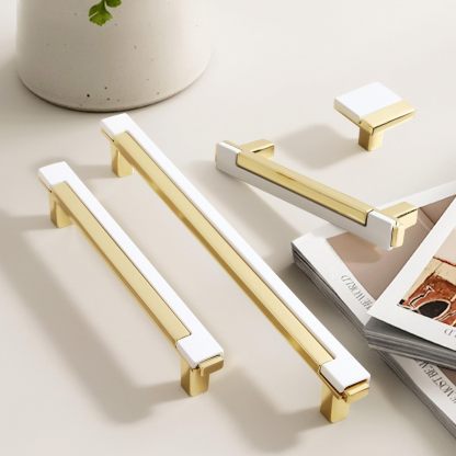 Zinc Alloy Modern Gold Black Chrome Kitchen Handles