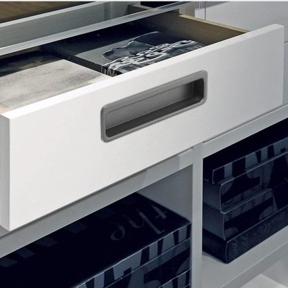 Modern Slotted Recessed Concealed Sliding Door Cabinet Handles