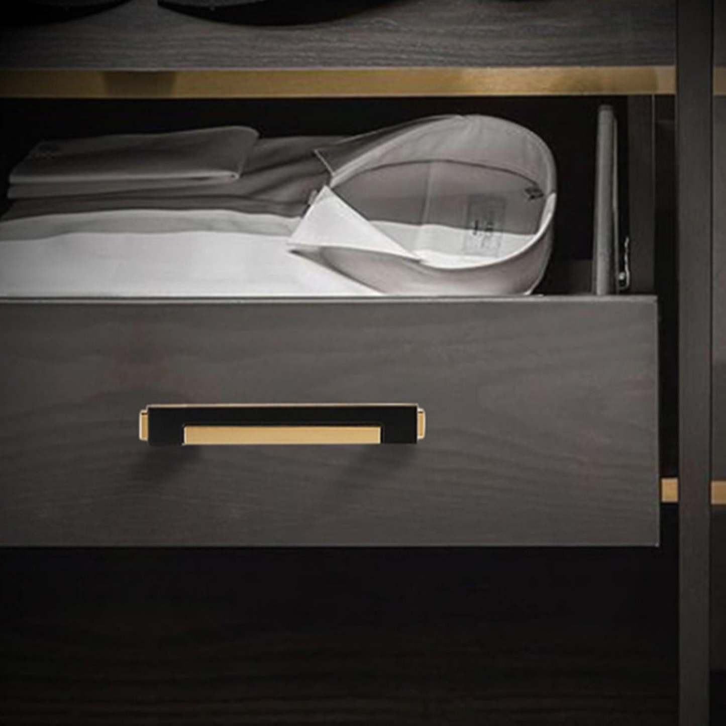Zinc Alloy Modern Gold Black Chrome Kitchen Handles