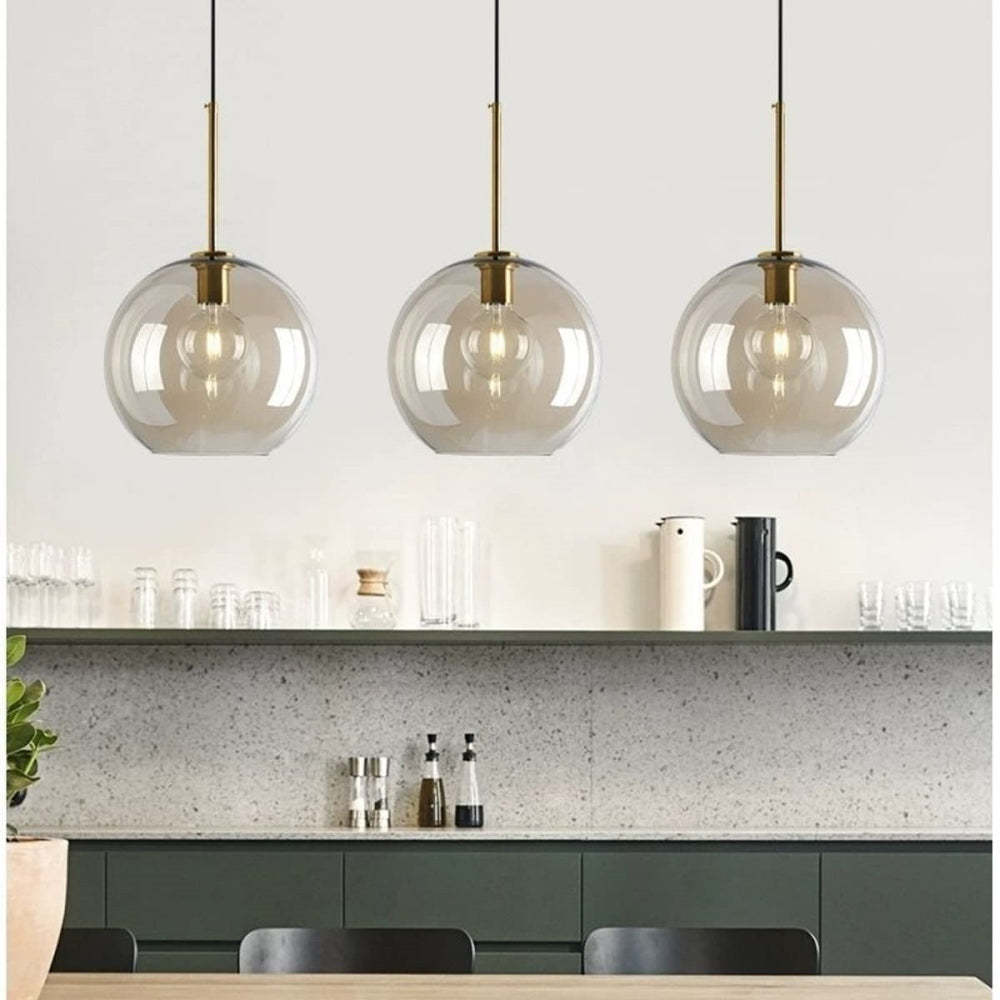 Modern Cognac Glass Pendant Light -Homdiy