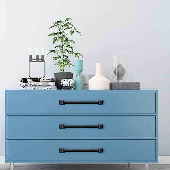 10 Pack Matte Black Drawer Pulls Black Dresser Pulls Kitchen Square Cabinet Handles -Homdiy