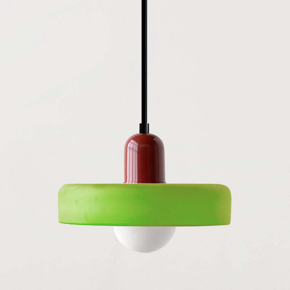 Modern Bauhaus Stained Glass Rod Pendant Light -Homdiy
