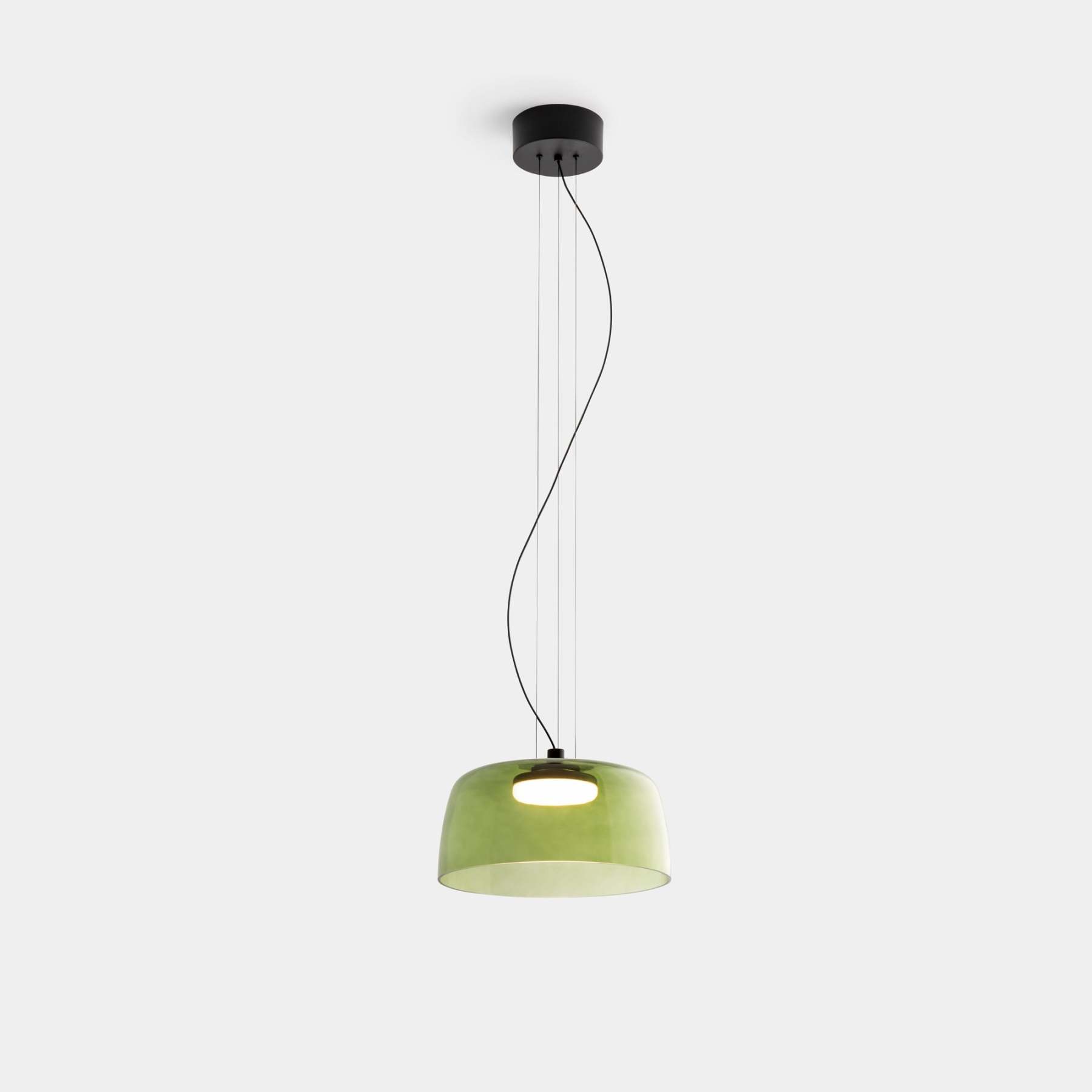 Modern Bowl-shaped Suspension Levels Glass Pendant Light -Homdiy