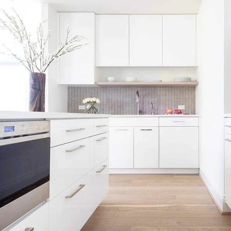 Brushed Nickel Modern Cabinet Handles Kitchen Bar Cabinet Pulls -Homdiy