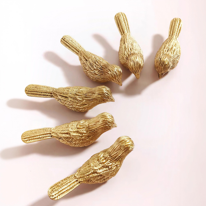 Gold Brass Bird Cabinet Knobs