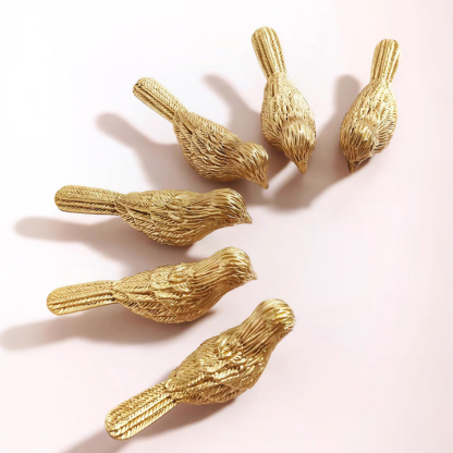 Gold Brass Bird Cabinet Knobs