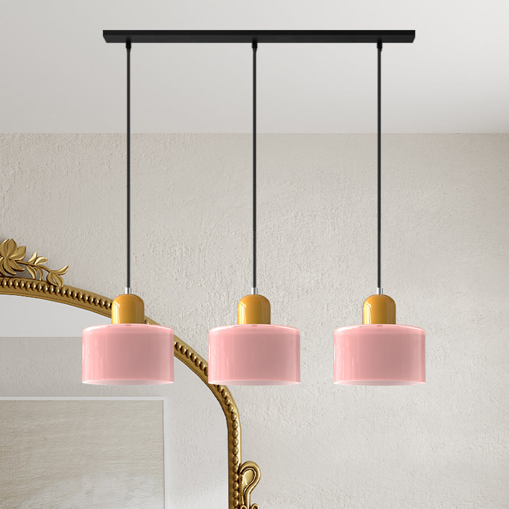 Contemporary 3-Heads Glass Pendant Light For Kitchen