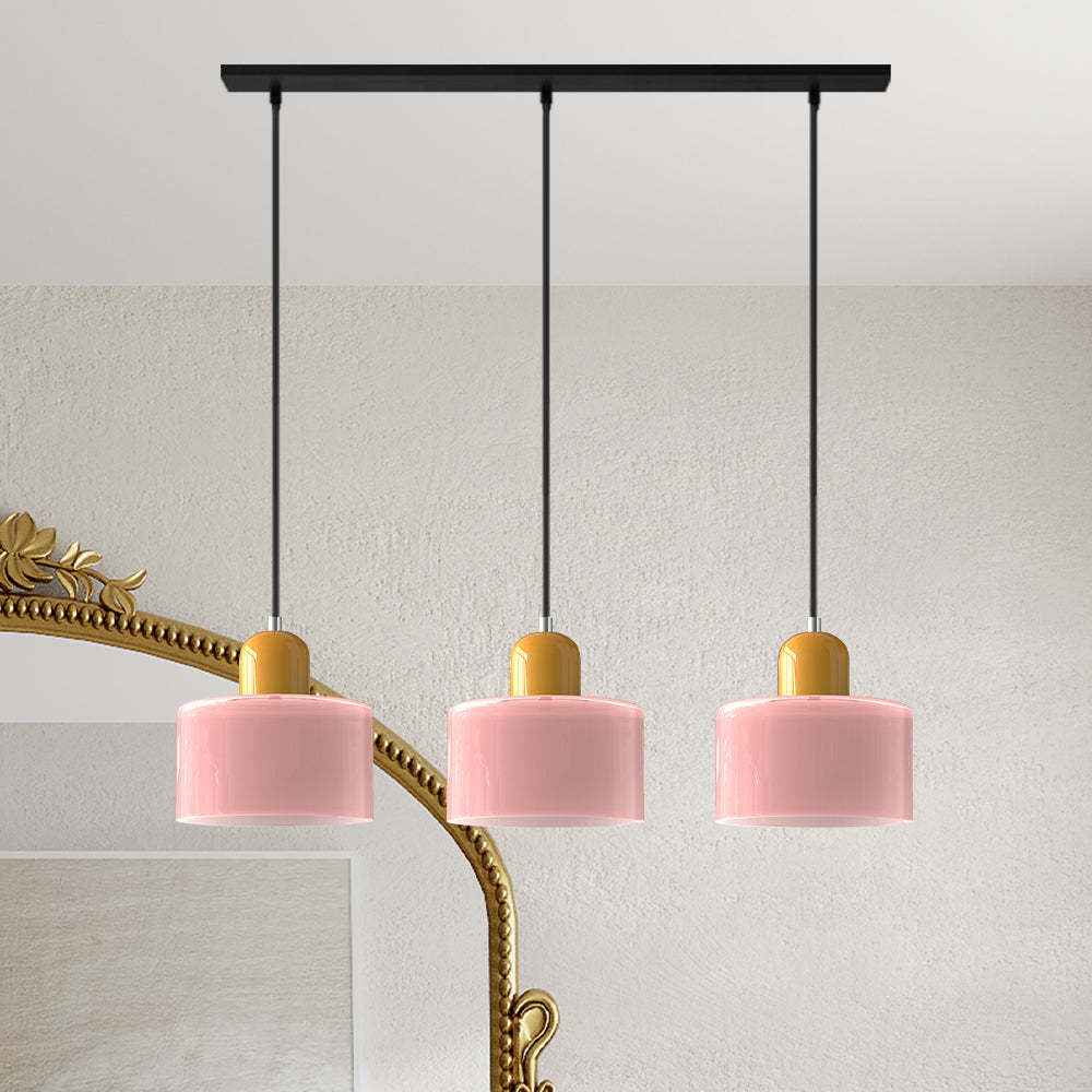 Contemporary 3-Heads Glass Pendant Light For Kitchen