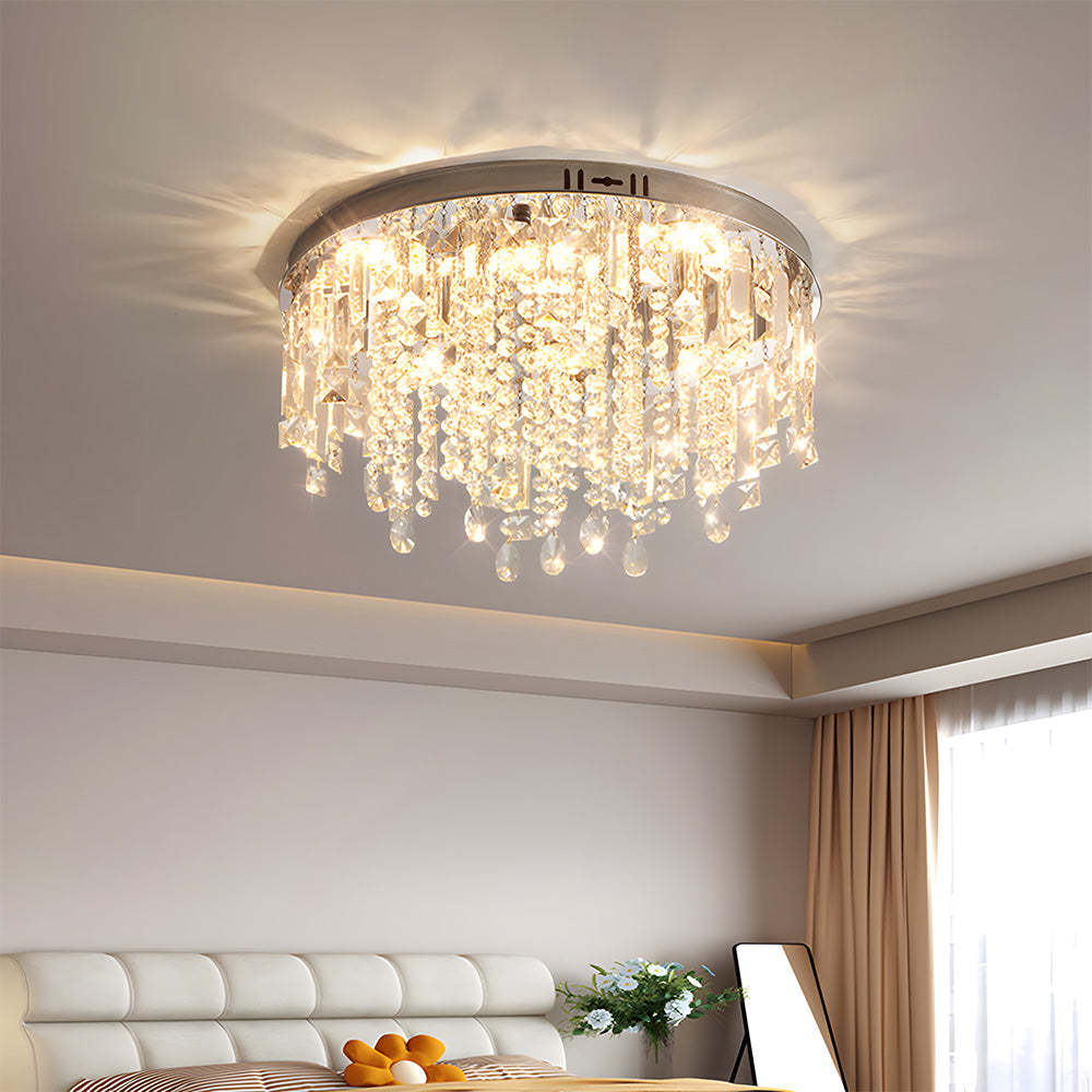 Modern Glam Crystal Ceiling Light - Dimmable LED Ceiling Lamps