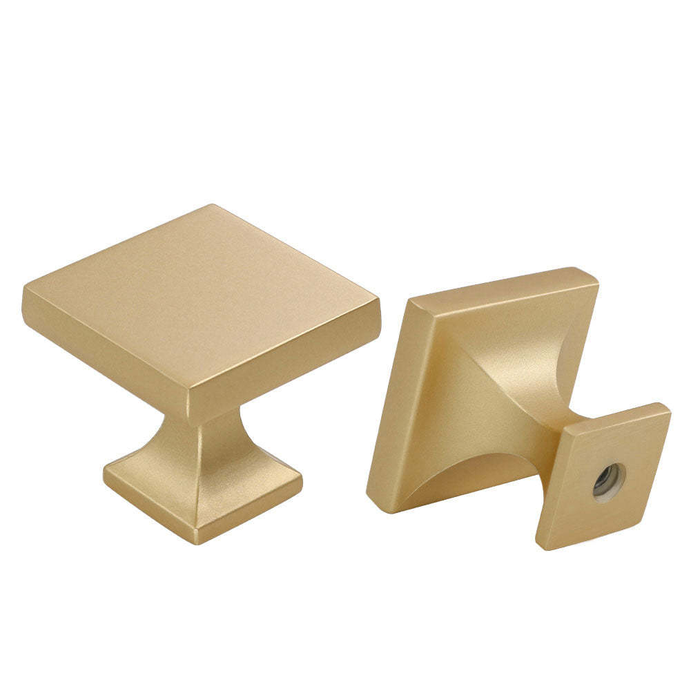 30 Pack 1.1 inch Width Square Drawer Knob Gold For Bathroom(LS6785BB) -Homdiy