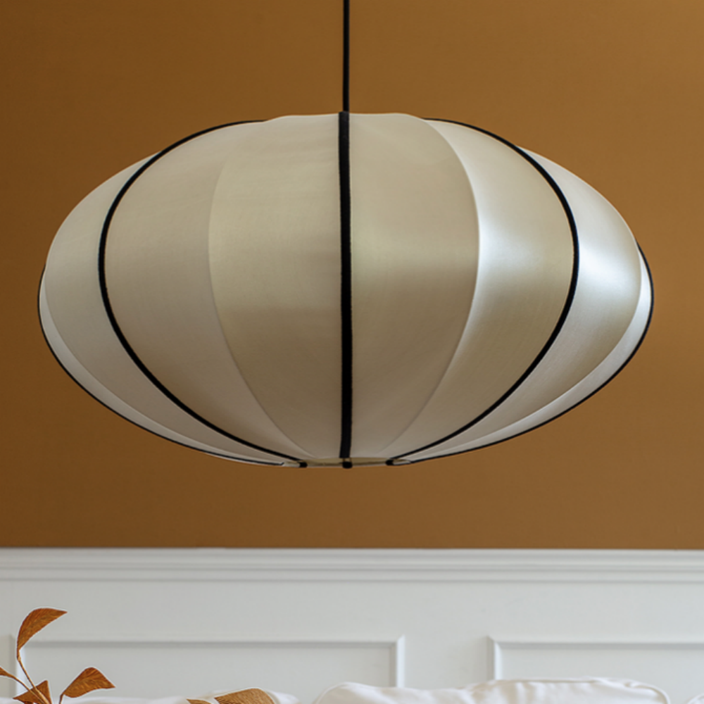 Classic Ribbon Pumpkin Pendant Light -Homdiy
