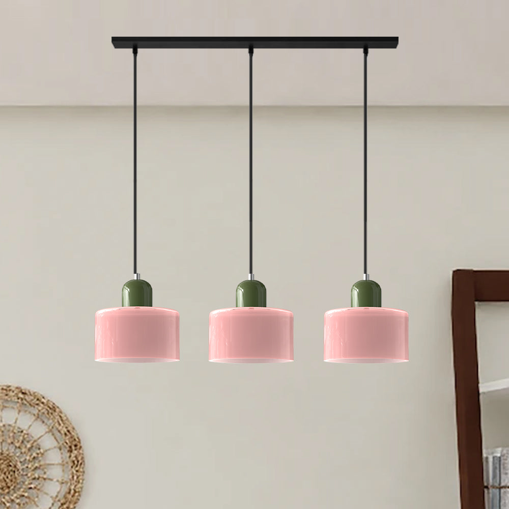Contemporary 3-Heads Glass Pendant Light For Kitchen