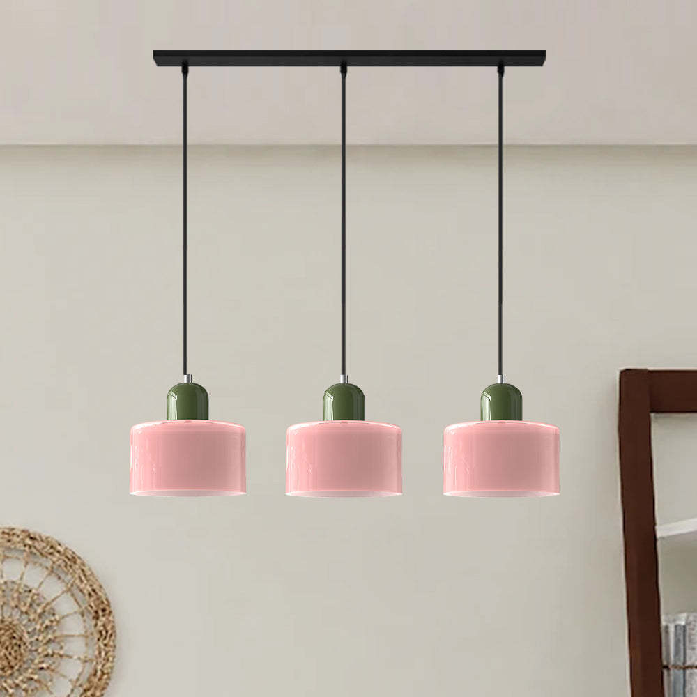 Contemporary 3-Heads Glass Pendant Light For Kitchen
