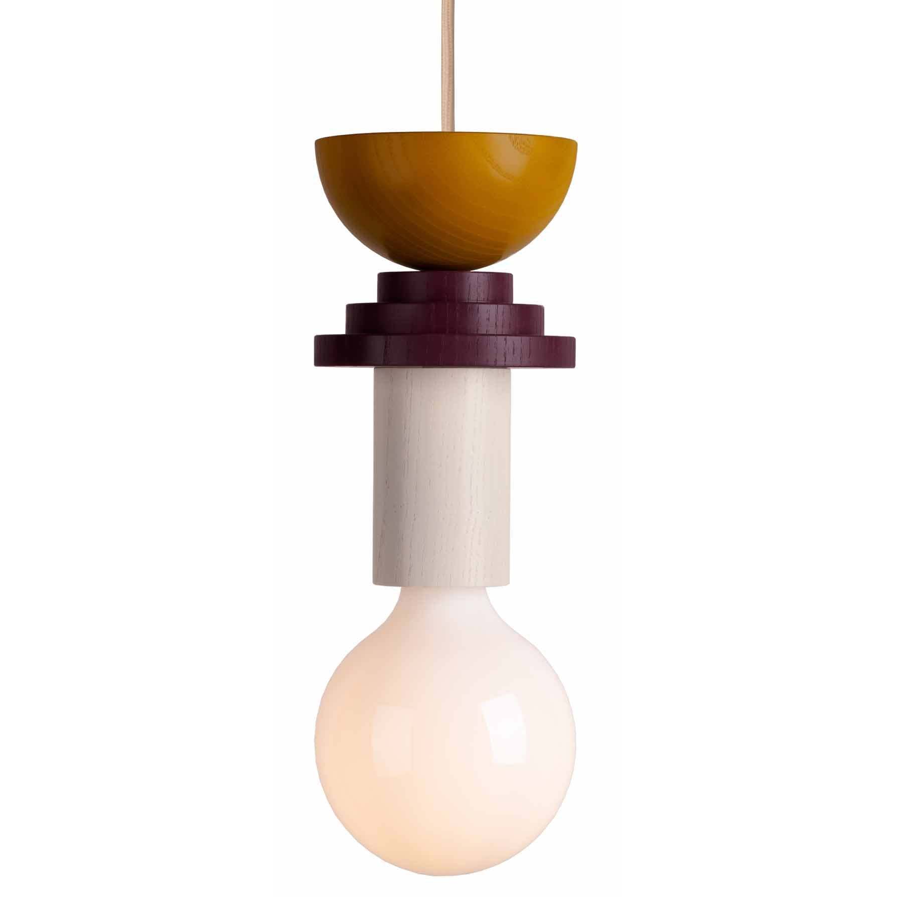 Design Colored Wood Blocks Pendant Light -Homdiy