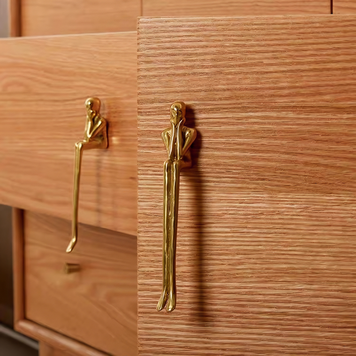 Gold Brass European Thinker Cabinet Pulls And Knobs