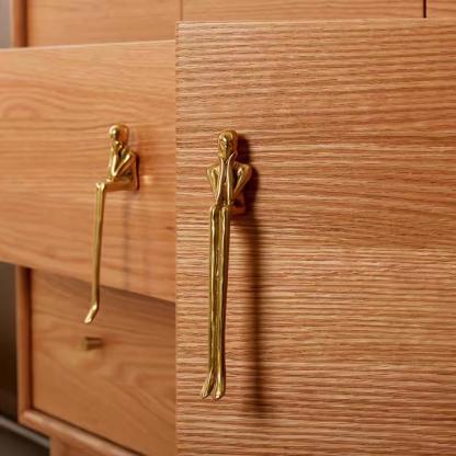 Gold Brass European Thinker Cabinet Pulls And Knobs