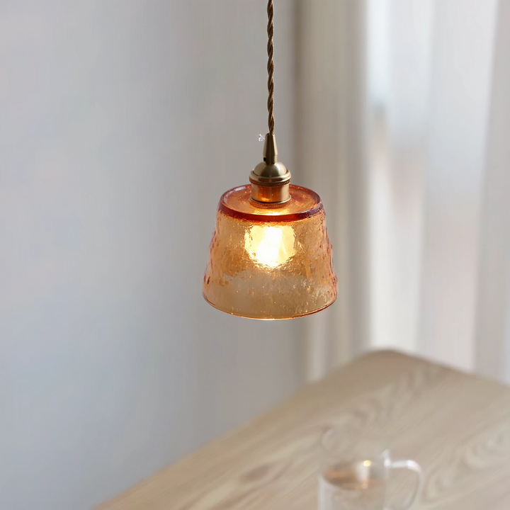 Nordic Brown Cup Glass Pendant Light