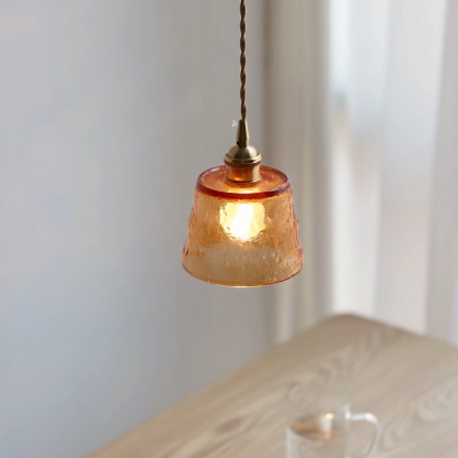 Nordic Brown Cup Glass Pendant Light