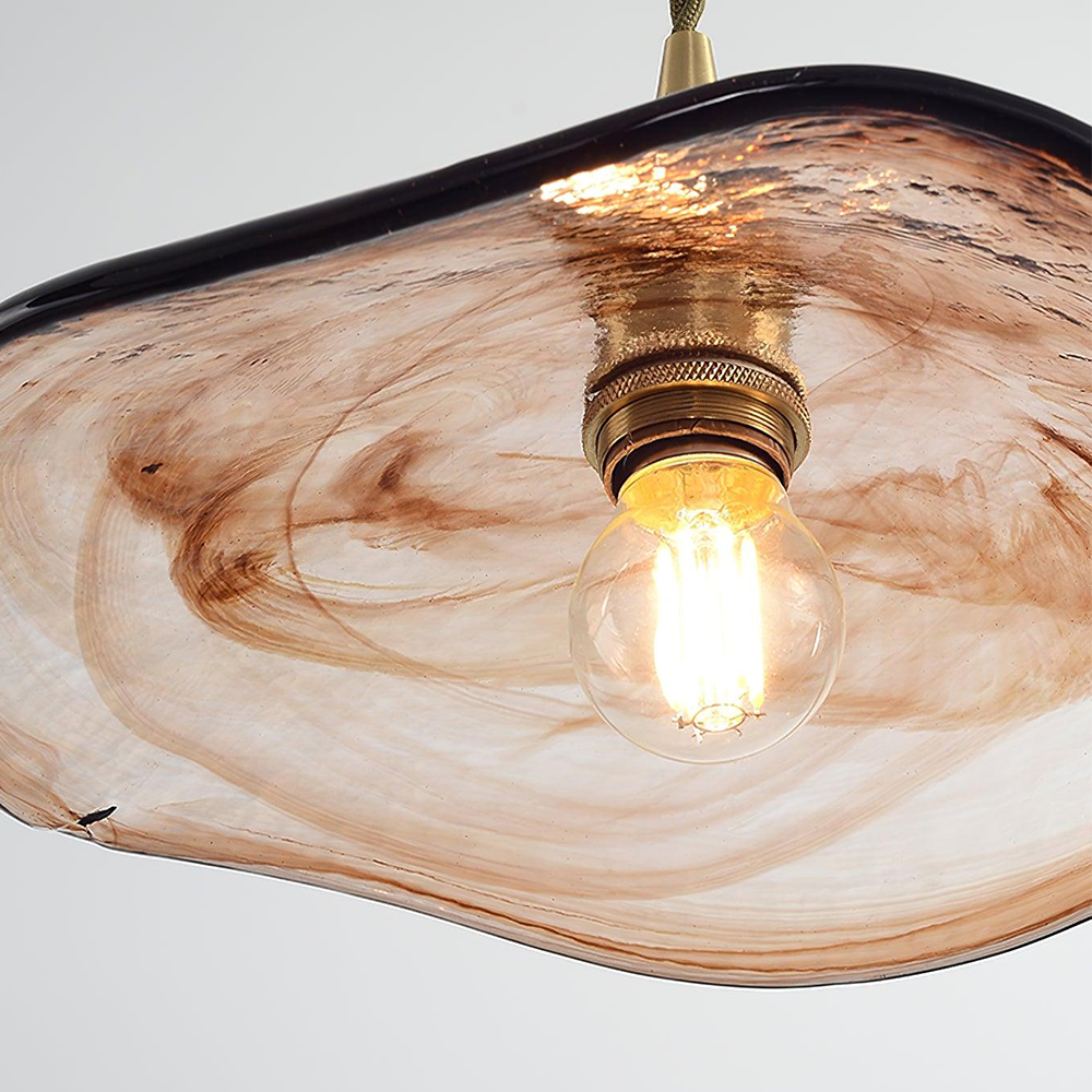 Stylish Flower Petal Glass Pendant Light -Homdiy