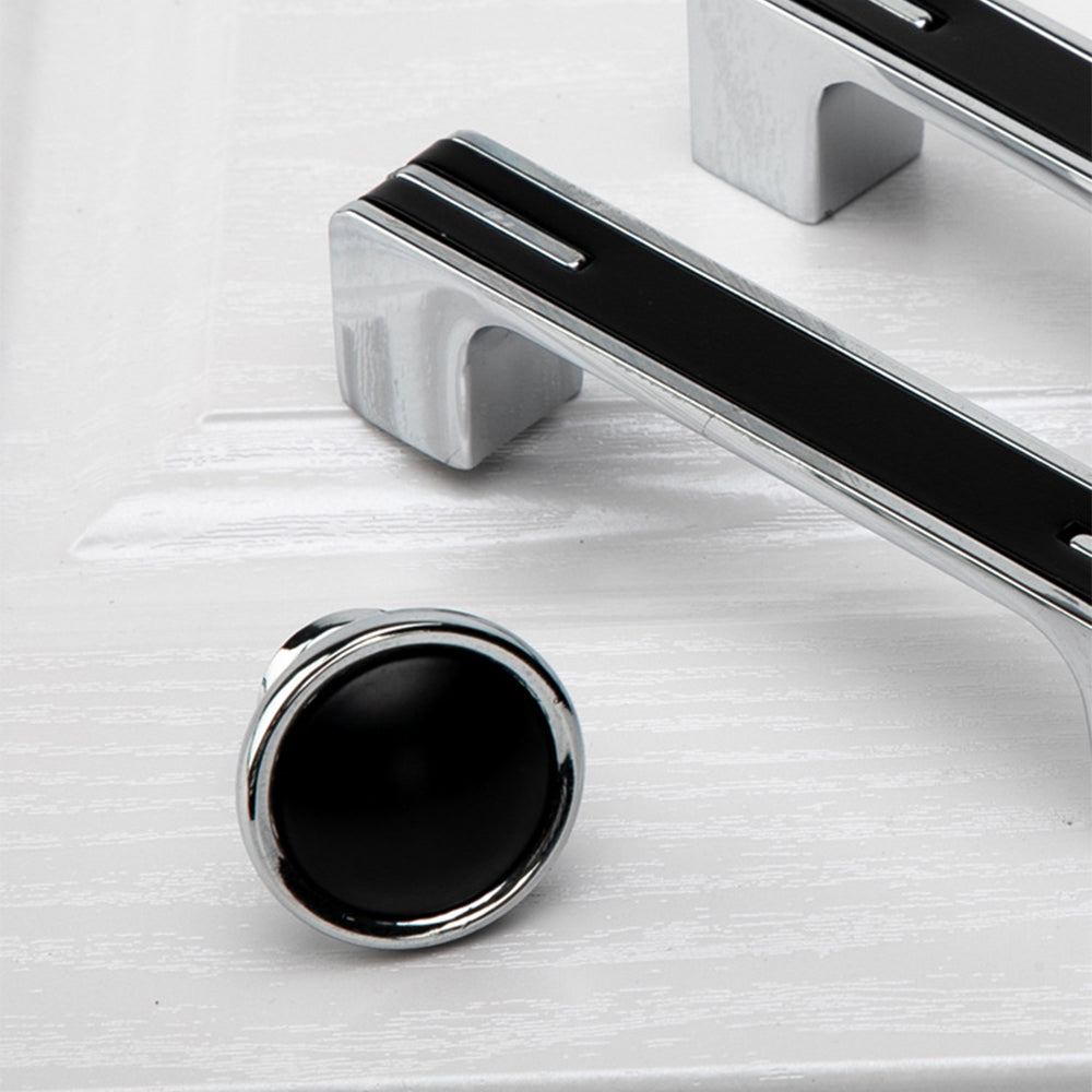 Modern Unique Black Chrome Kitchen Cabinet Handles