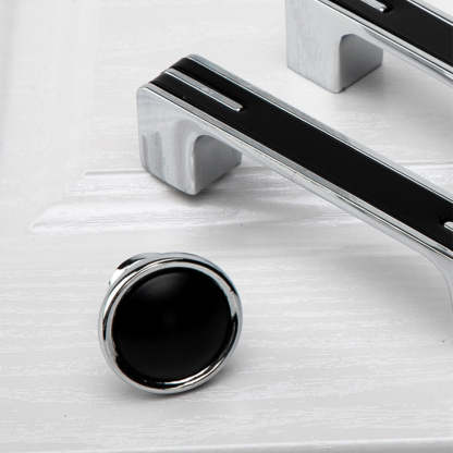 Modern Unique Black Chrome Kitchen Cabinet Handles