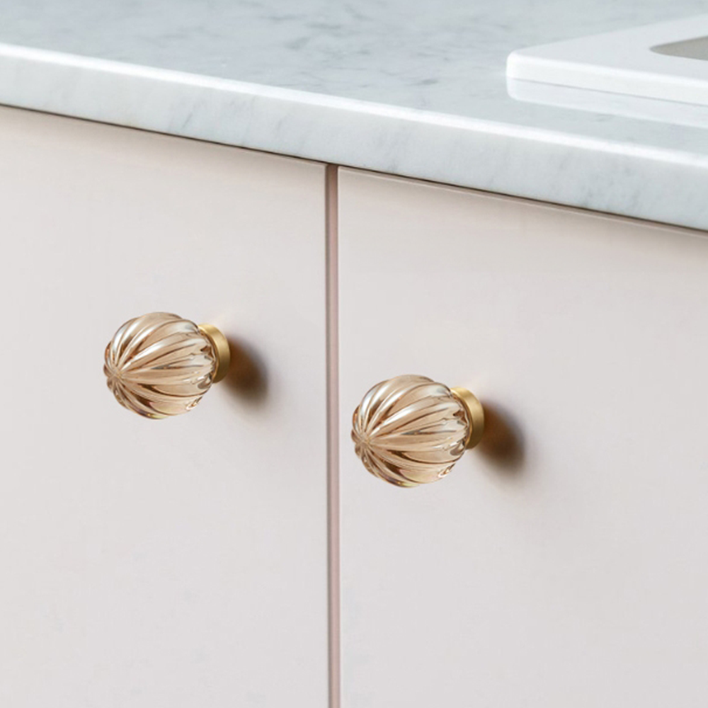 Champagne Bronze and Crystal Cupboard Knobs