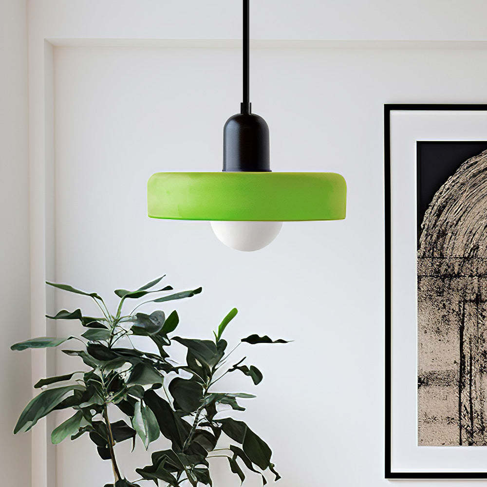 Modern Bauhaus Stained Glass Rod Pendant Light -Homdiy