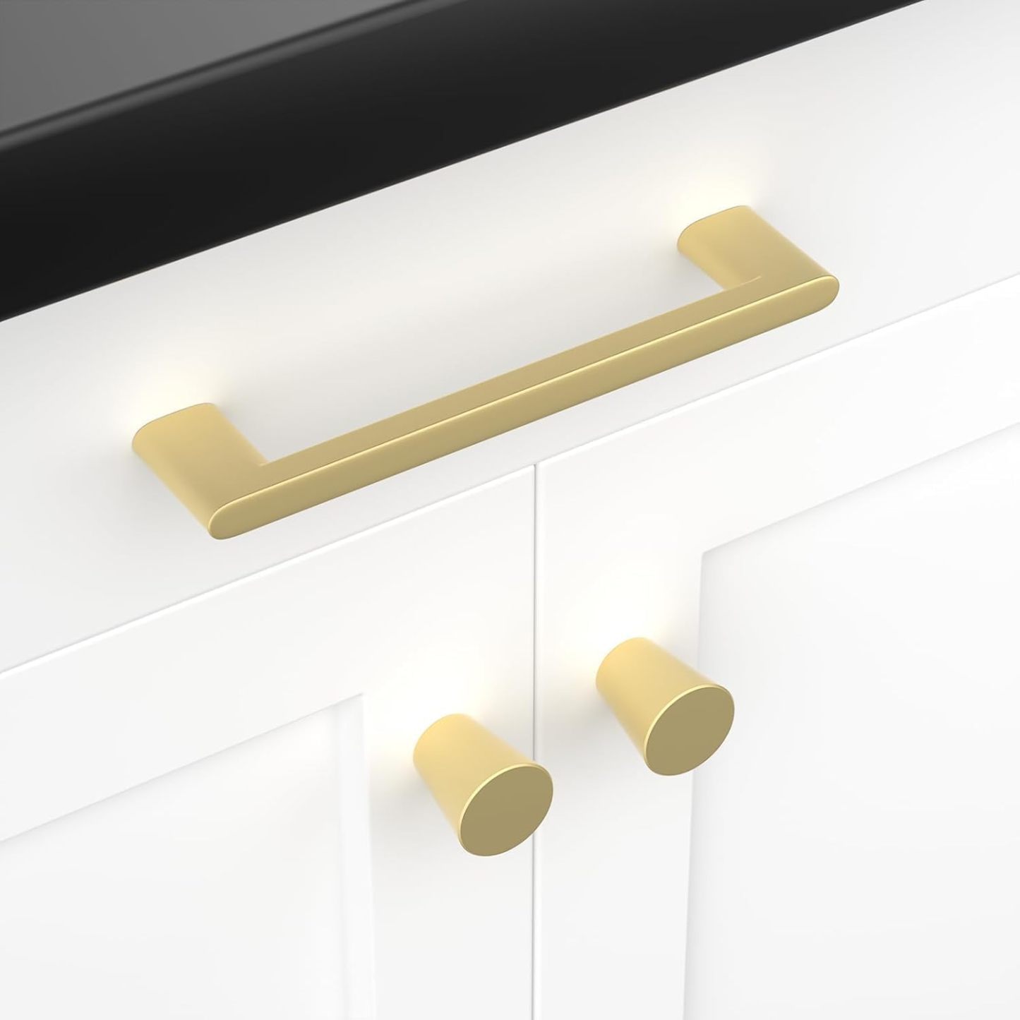 Cabinet Pulls Brushed Gold & Black Cabinet Pulls Kitchen Livingroom Pulls