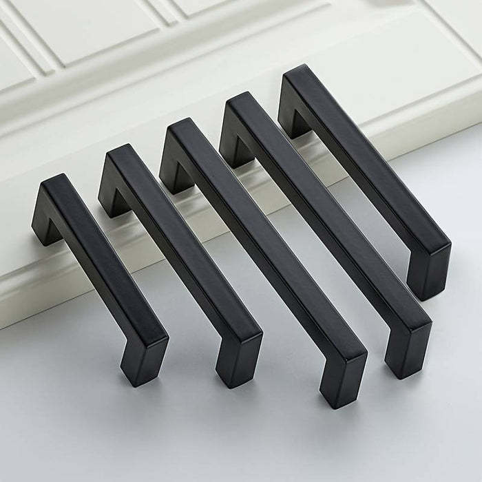 Modern Black Cabinet Pulls Stainless Steel Cabinets Hardware Handles -Homdiy