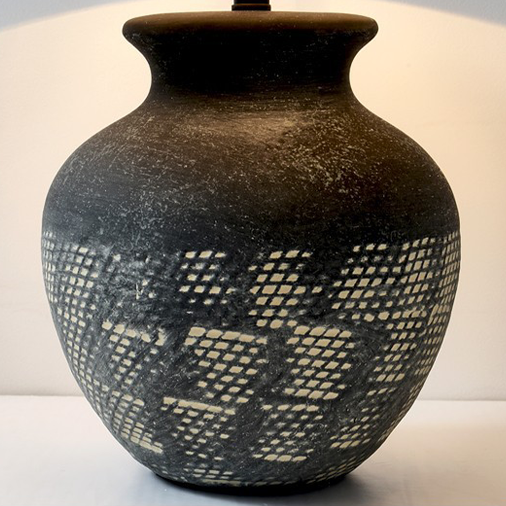 Wabi-sabi Retro White Ceramic Table Lamp Living Room -Homdiy