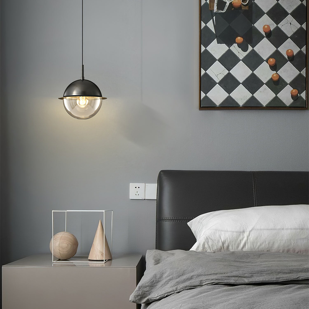 Simple Luxury Copper Glass Pendant Light -Homdiy