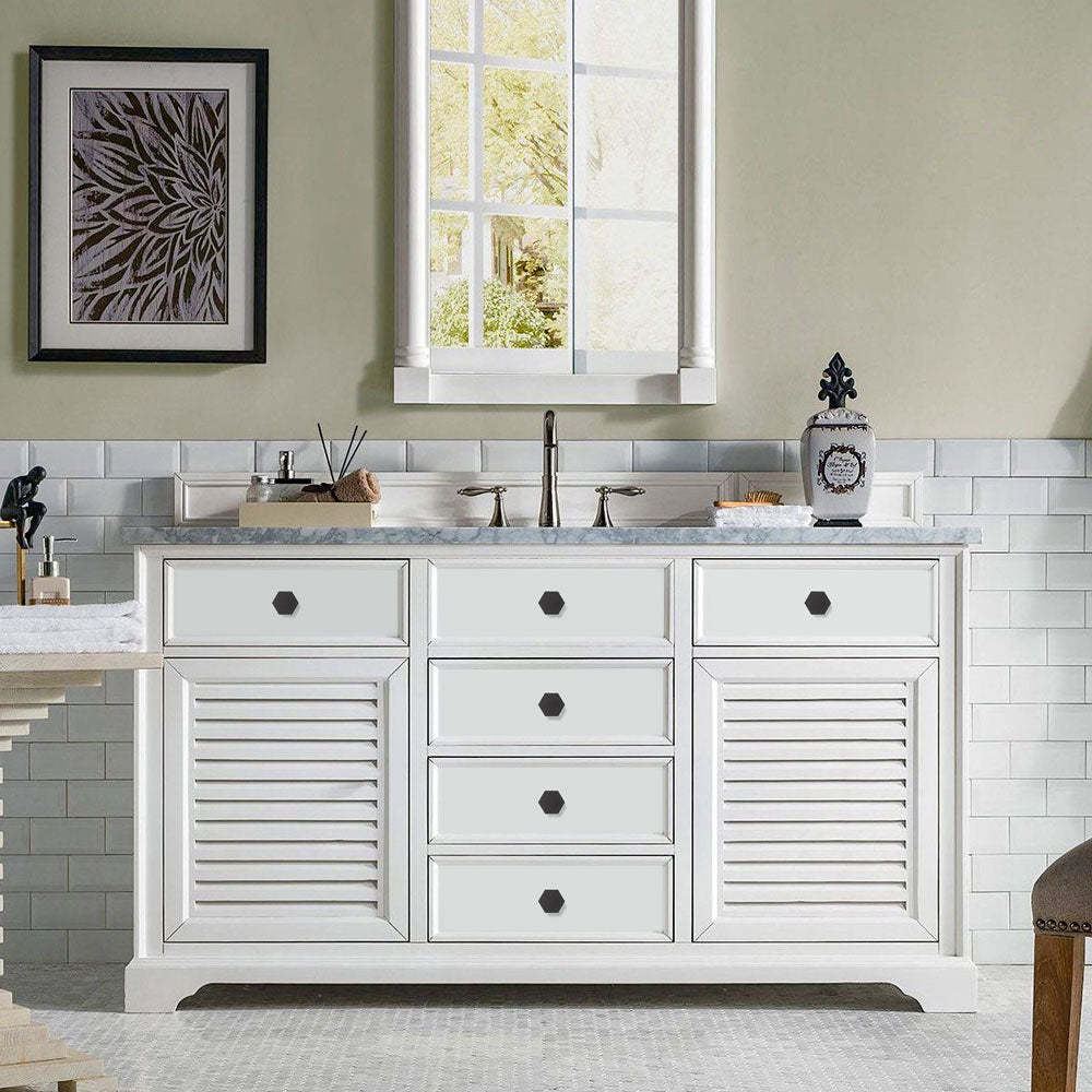 5 Pack Black Cabinet Knobs Matte Black Drawer Knobs for Kitchen(LS6275BK) -Homdiy