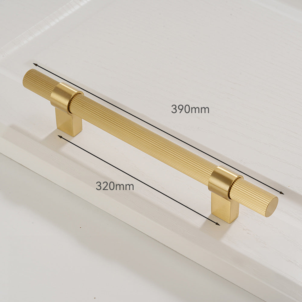Solid Brass Gold Knurled Hardware Kitchen Cabinet Pulls