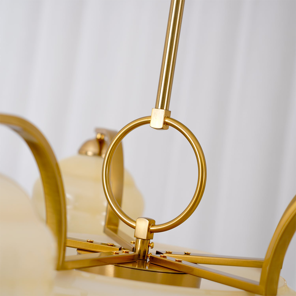 Classic Art Deco Glass Chandelier -Homdiy