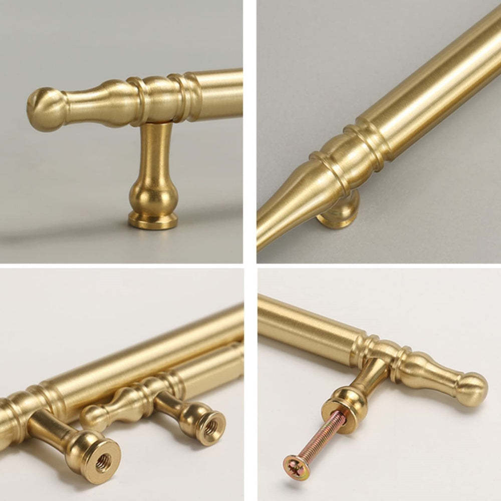 Antique Gold Door Handles Vintage Kitchen Cabinet Pulls -Homdiy