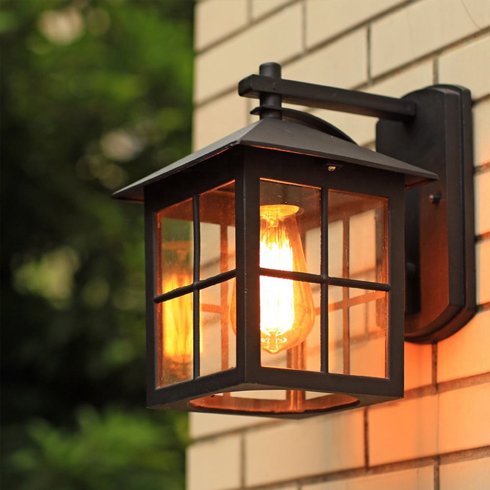 Simple Alessio Black Outdoor Wall Lamp -Homdiy