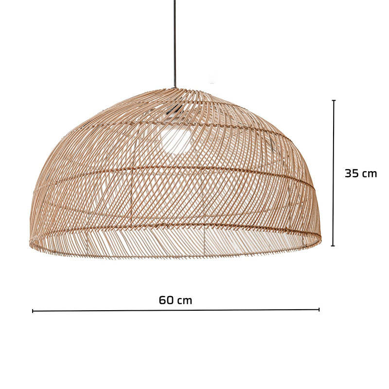 Modern Boho Rattan Pendant Light Weaving Hanging Light Fixture -Homdiy
