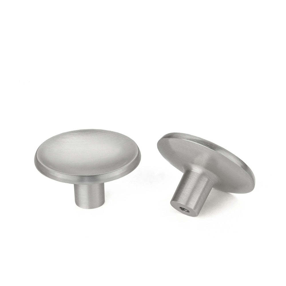 30 Pack Bathroom Cabinet Knobs Brushed Nickel Solid Round Dresser Knobs(LS4008SNB) -Homdiy